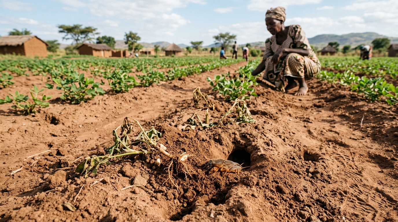 Mole cricket control for groundnut farmers
